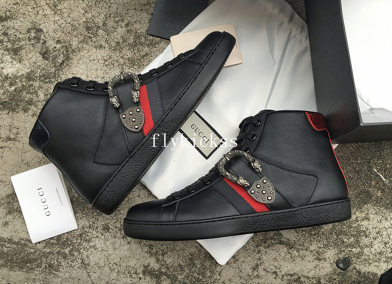 GC Ace Embroidered Sneaker High Top Black